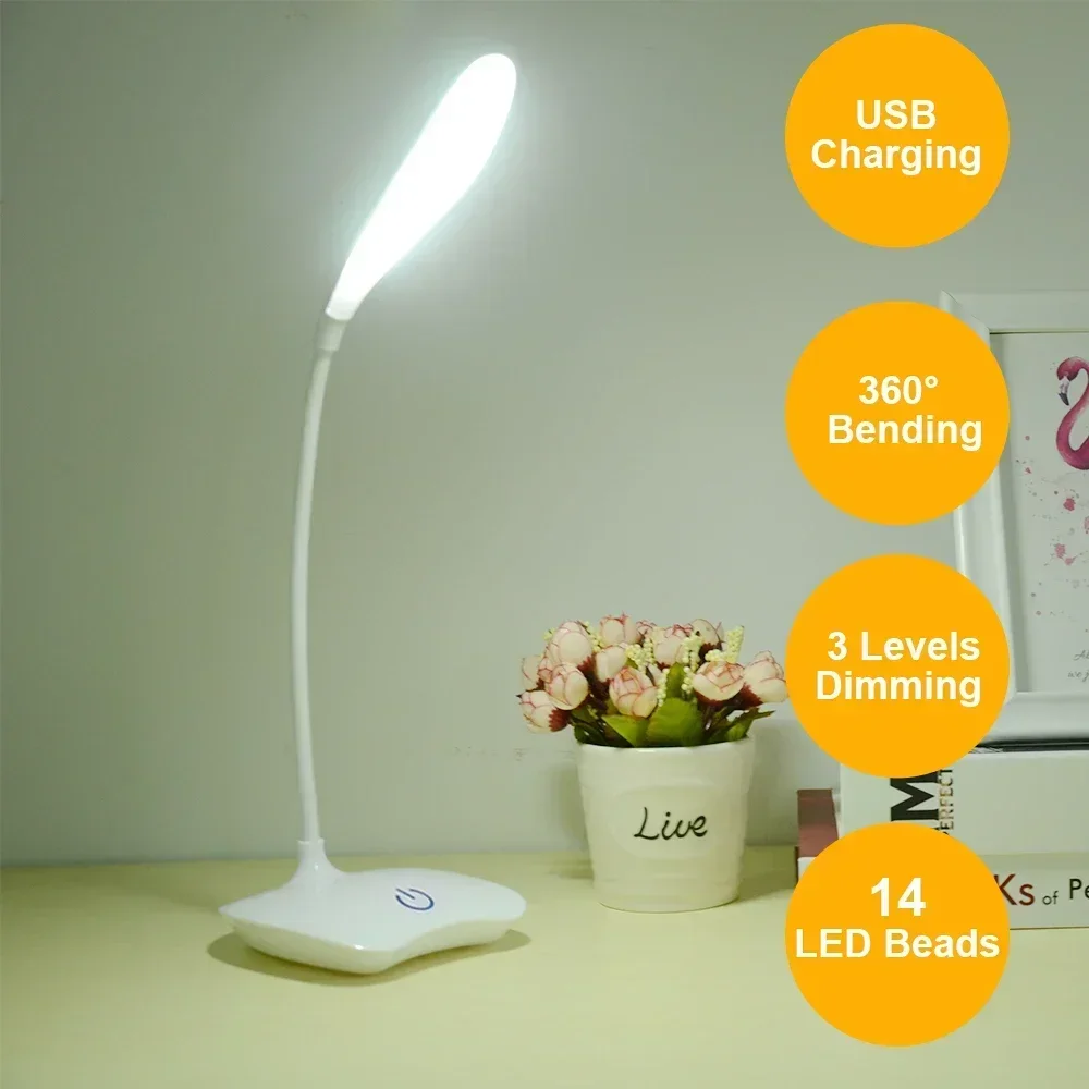 Lampada da tavolo a LED per ufficio lampada da tavolo ricaricabile luminosa per la cura degli occhi luci da studio per studenti lanterne da tavolo per lampada da lettura