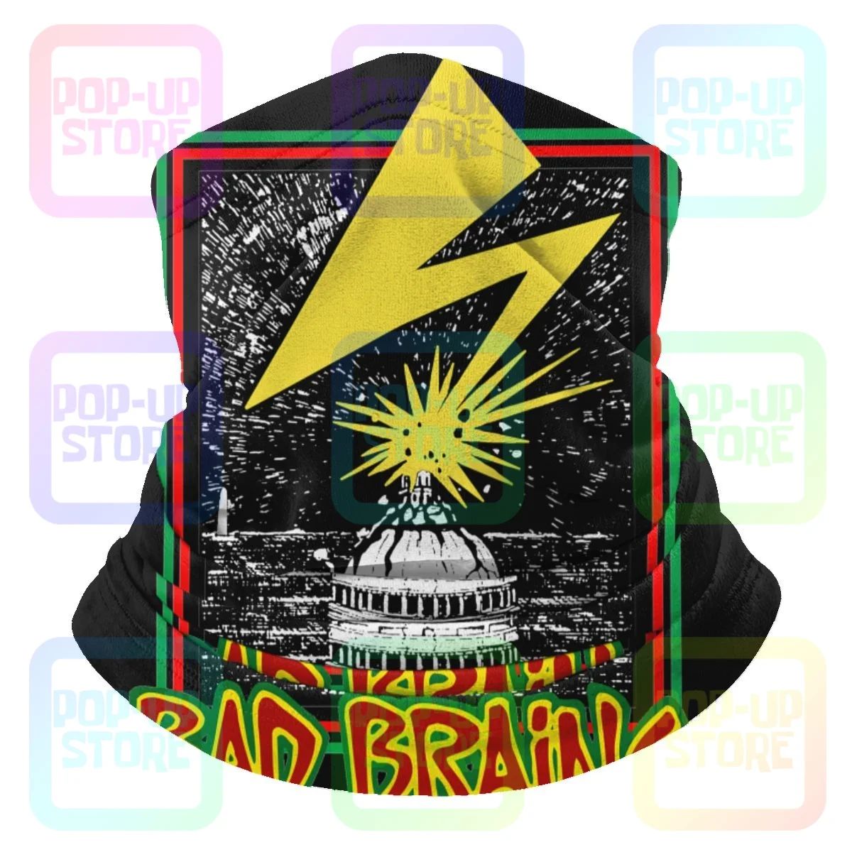 Bad Brains American Hardcore Punk Band Microfiber Neck Gaiter Bandana Scarf Ski Headwear Face Head Wrap