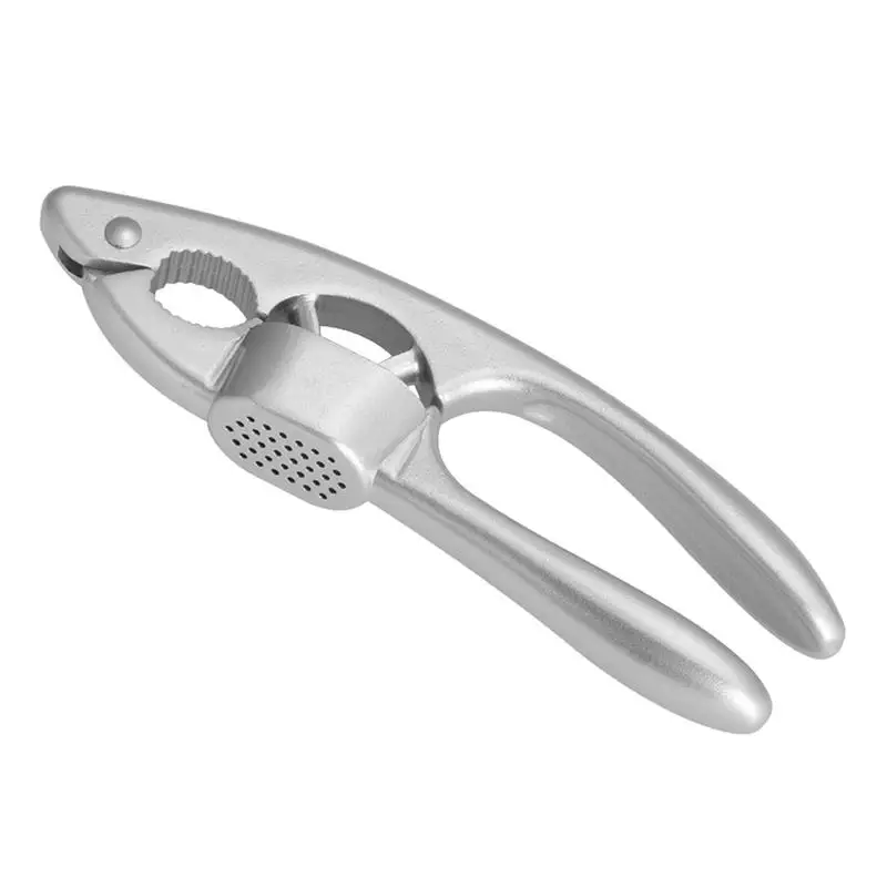 

Garlic Press Mincer Aluminum Alloy Garlic Grinder Chopper Masher Kitchen Gadgets Ergonomic Handle Metal Garlic Press Chestnut