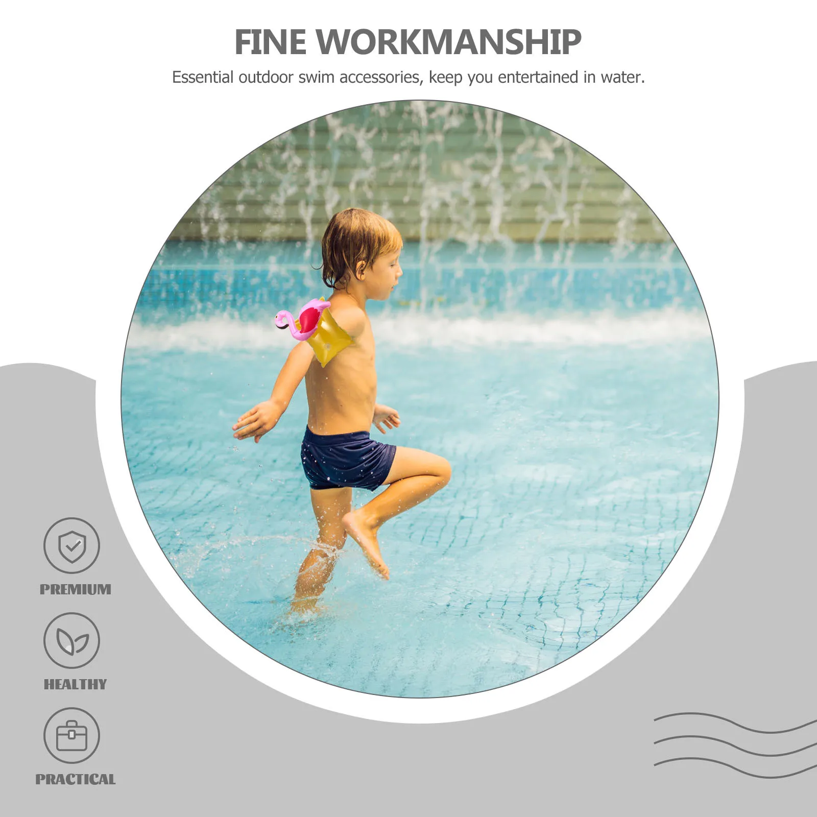 2 قطعة الذراع الاطفال يطفو لحمام السباحة فلامنغو طباعة نفخ السباحة شارات PVC الأكمام العائمة لممارسة السباحة المياه في الهواء الطلق #4