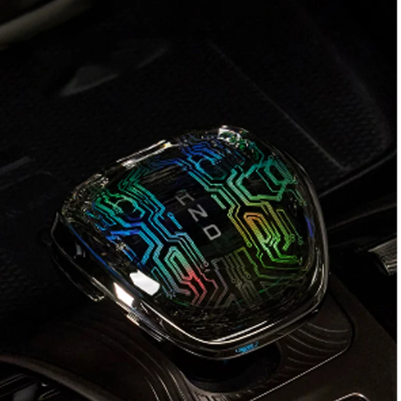Luminous Crystal Glass Gear Shift Head Car Interior Modification Accessories for Denza D9 2022-2025