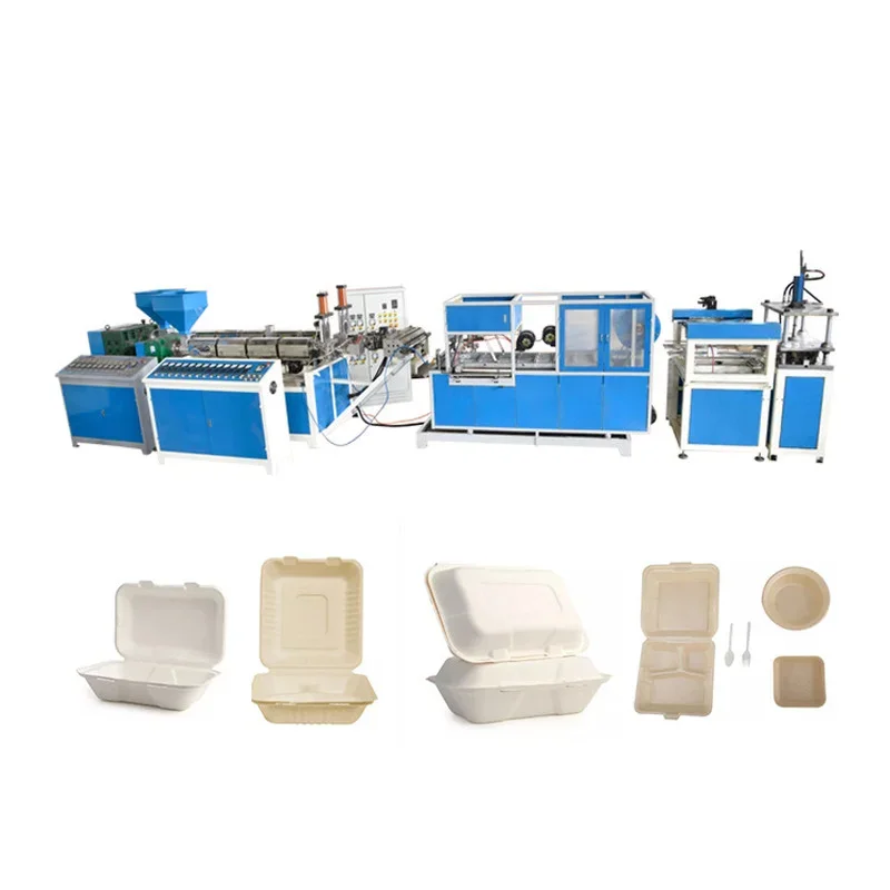 Biodegradable Rice Straw Tableware Machine Rice Husk Tableware Machine Disposable Plastic Lunch Box Machine Low Price