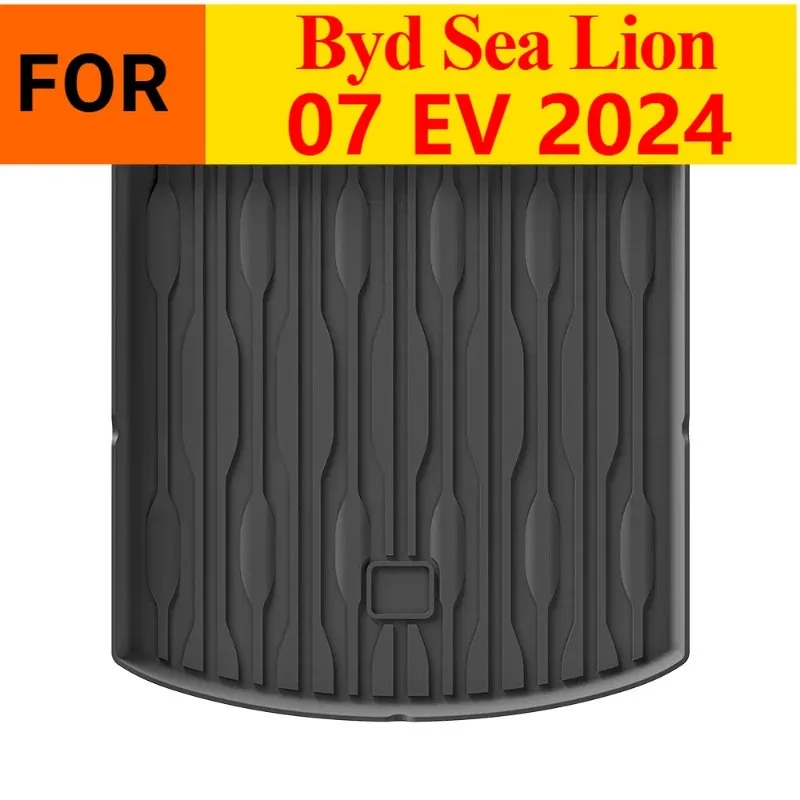 New Arrivals Premium waterproof non-slip 3D TPE Rear Trunk Mat for Byd Sea Lion 07 EV 2024，All Weather Dustproof Black Interior