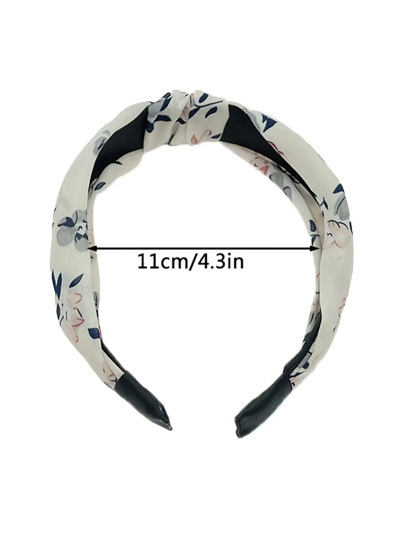 4pcs women's multi-color fashionable floral wide edge fabric hair bands, knotting and pressing tools, versatile hair bands image 4