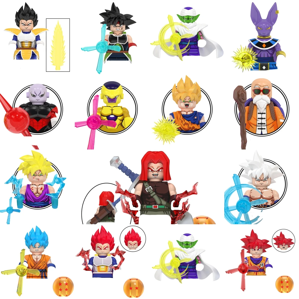 WM6178 WM6179 WM6180 wm6177 Accesorios de Películas de Anime Japonés, Mini Figuras de Acción Hechas a Mano, Ladrillos de Juguete, Rompecabezas para Niños, Regalos