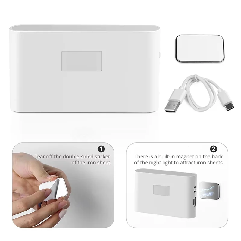 AA63 ГОРЯЧИЙ светодиодный интеллектуальный датчик ночника с USB-зарядкой, датчик движения, настенный светильник для спальни, коридора, освещения шкафа
