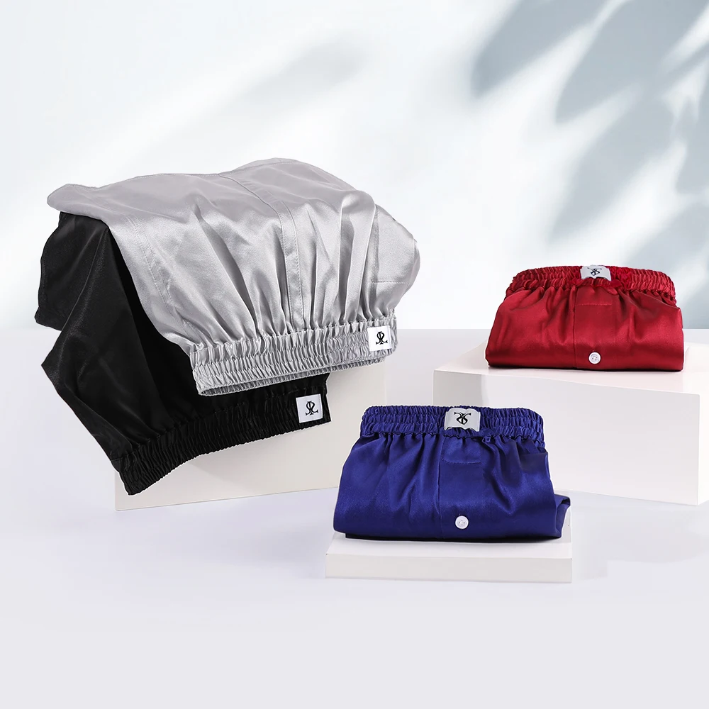LILYSILK Men's Ultimate Comfortable Silk Boxer Shorts Elastics Waist Underwear with Button