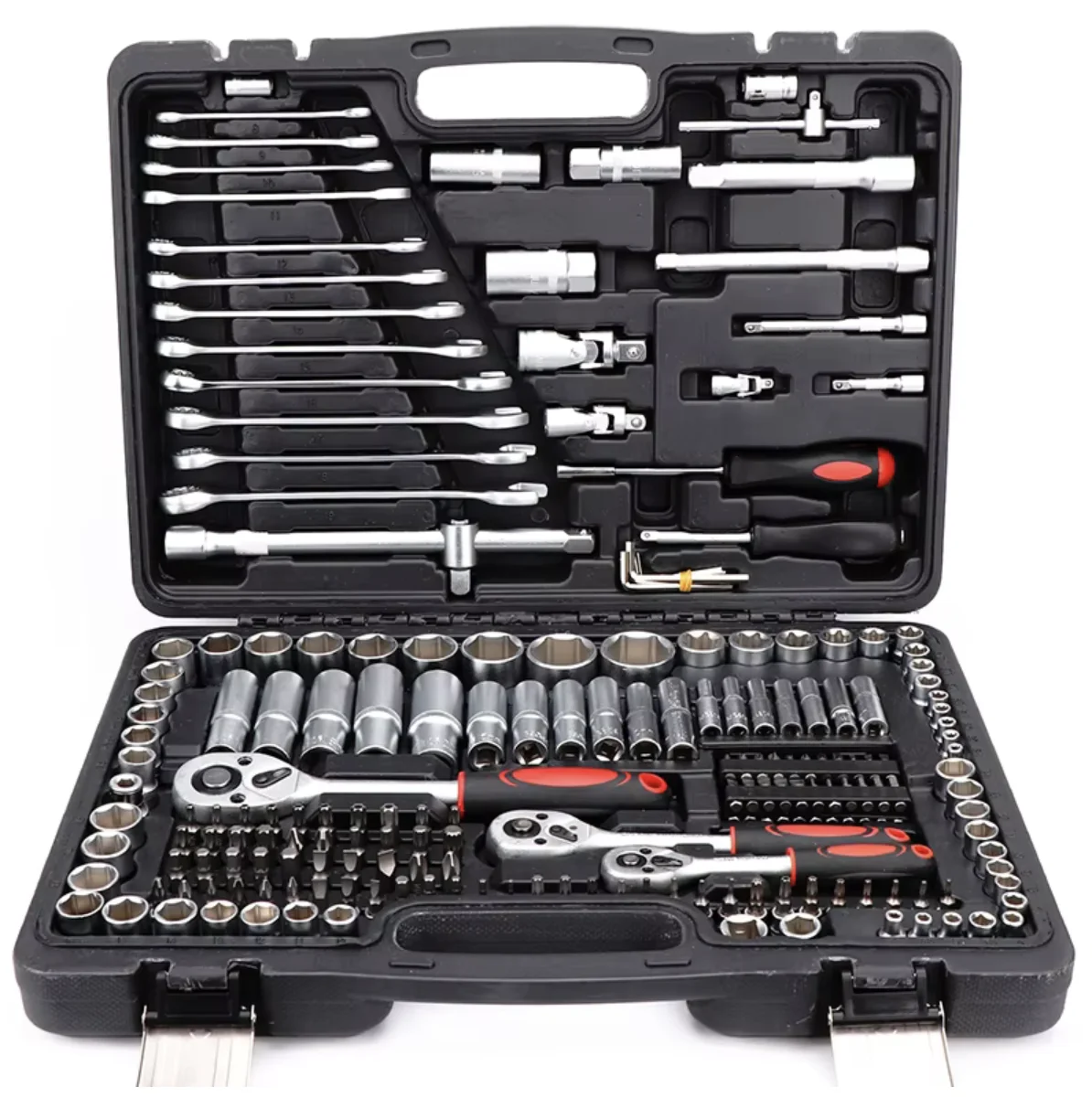 216 Профессиональный прочный стальной набор инструментов для механика, гаечный ключ с храповым механизмом, бытовой автомобильный чехол, отвертка