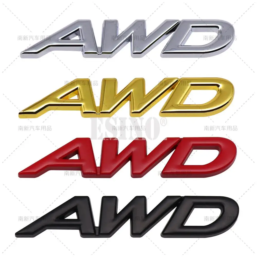 Car Styling 3D AWD Adhesive Metal Chrome Zinc Alloy Emblem Car Body Badge Sticker Auto Accessory for Mazda 3 CX-3 CX-5 RX-8 RX-5