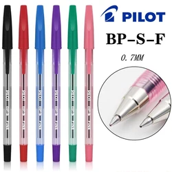 6pcs Japan PILOT Ballpoint Pen BP-S-F Classic Colored 0.7mm Transparent Rod Student Writing Smooth Office Accessories Stationery