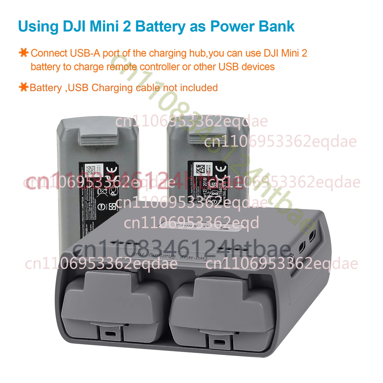 

@ # Зарядное устройство с двумя USB-портами для дронов DJI Mini 2/Mini SE, аксессуар