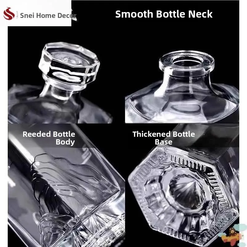 高級ガラス製空の白い酒瓶-家庭用-自家醸造-密封包装-ワインポット-ポンド-2ポンド