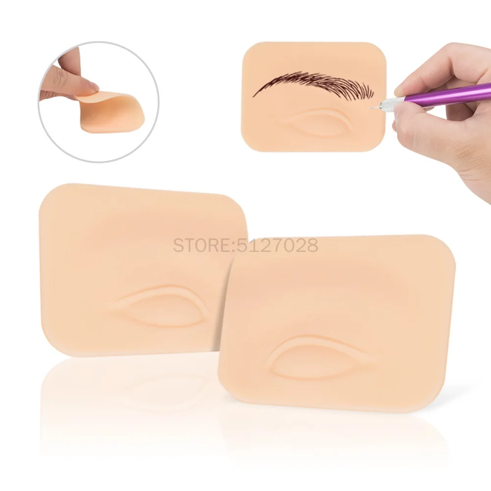 3D Silicone Practice Skin Eyebrow Eye Block Tattoo Novice Training Eyelid Semi-permanent Makeup Tattoo Eyeliner Exercise