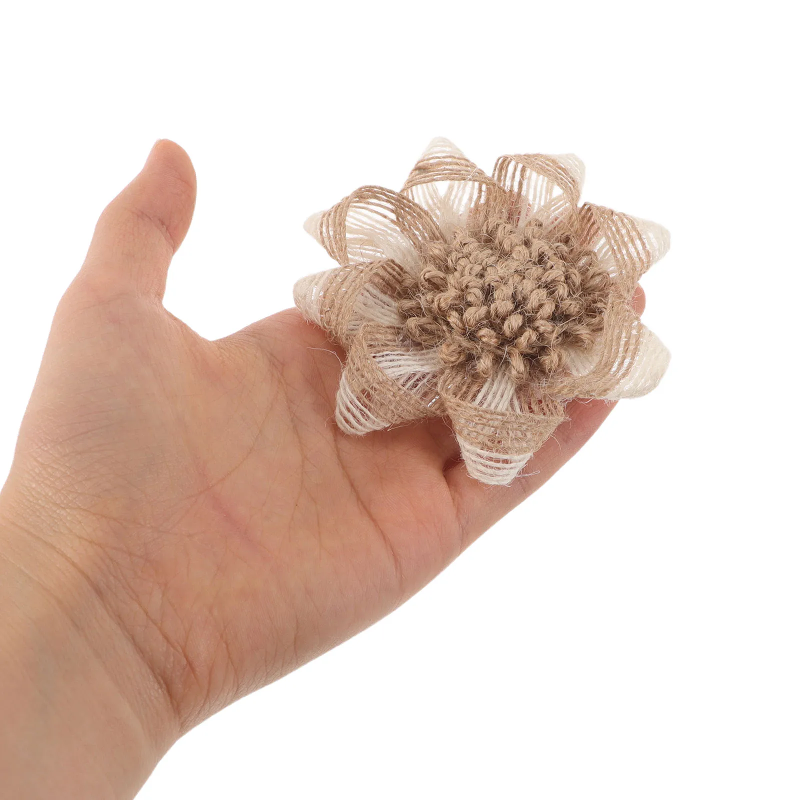 

9 Pcs Artificial Flower Line Cloth Decoration Linen Crochet Flowers for Crafts Embellishments