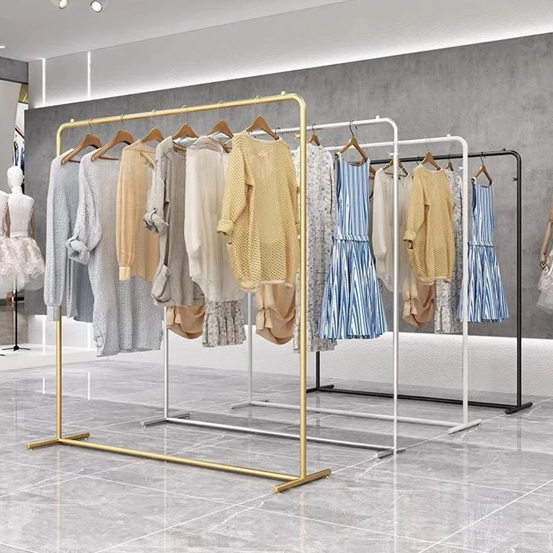Clothing store display racks, hangers, special floor-to-ceiling decorative women's clothing, children's clothing drying single k