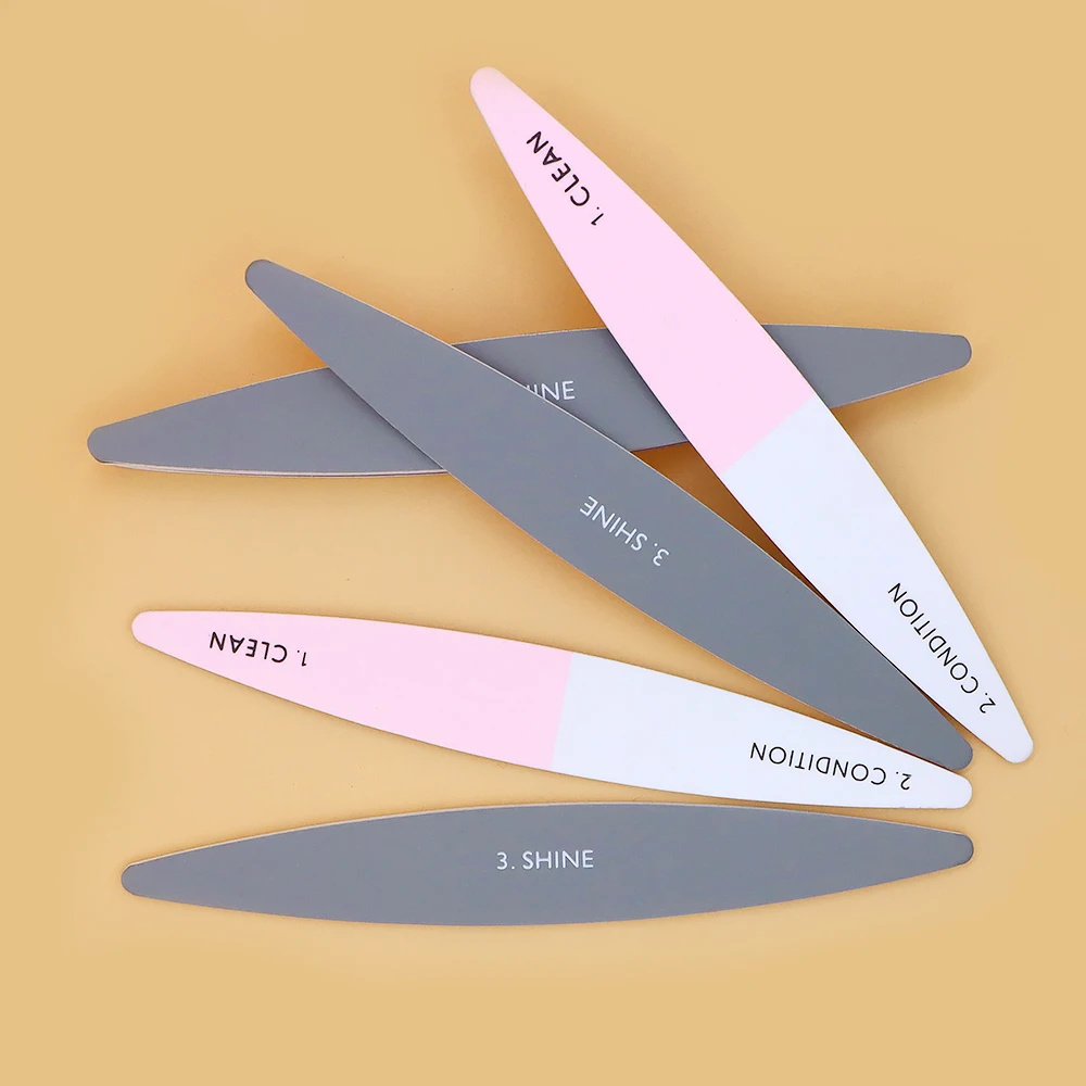 25/50/100pcs 3 Sides Nail Buffing Sanding File 600/1200/3000 Grit Pedicure Manicure Tools Nails Shine Polishing Buffer Strips