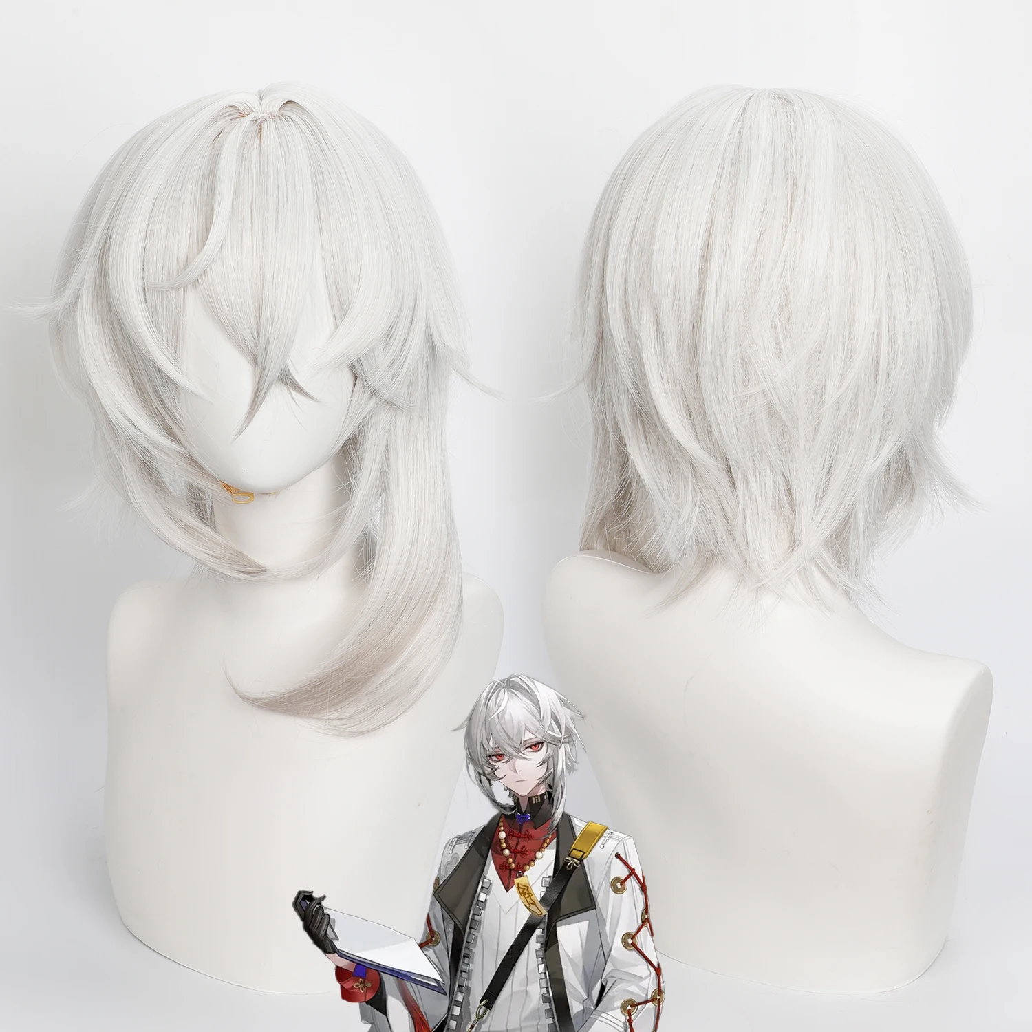 

Синтетический парик Guilongchao Yiling Shi Zhai Xi, 12 дюймов, для косплея, с выделенными бакенбардами, термостойкий, для вечеринок