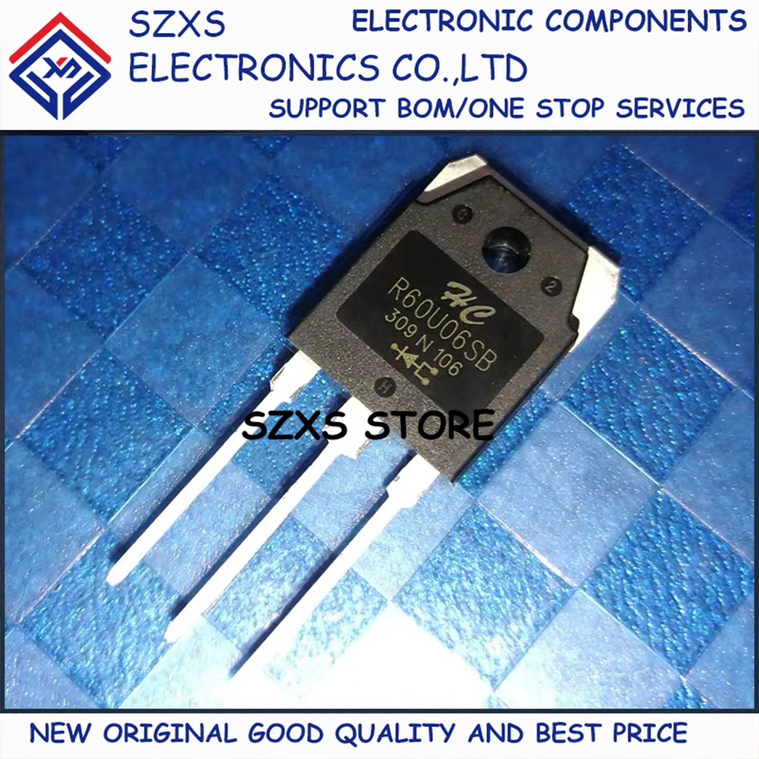 New Original 10Pcs R60U06SB TO-3P 600V 60A Fast Recovery Diode In Stock Electronic Components Good Quality