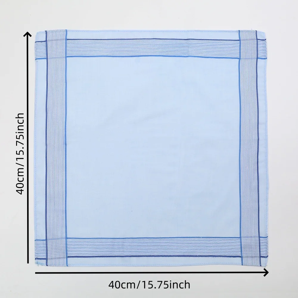3pc Men's Cotton Handkerchief Set, Light-Colored