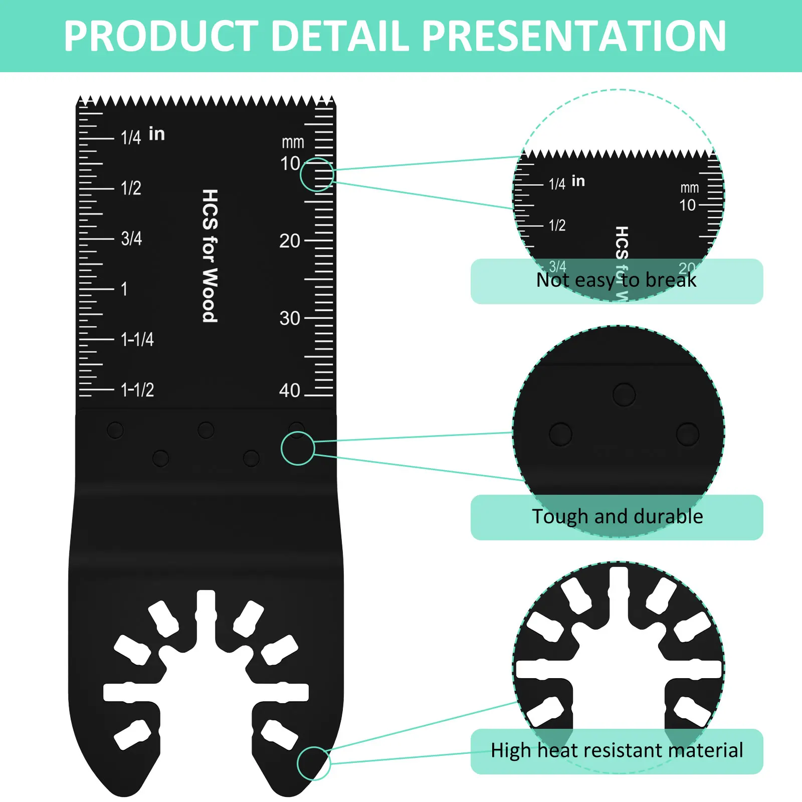 5to33Pcs Oscillating Saw Blades 20-88MM Multi-size Saw Blade High Carbon Steel Oscillating Blades Cutting Saw Blades with Gasket