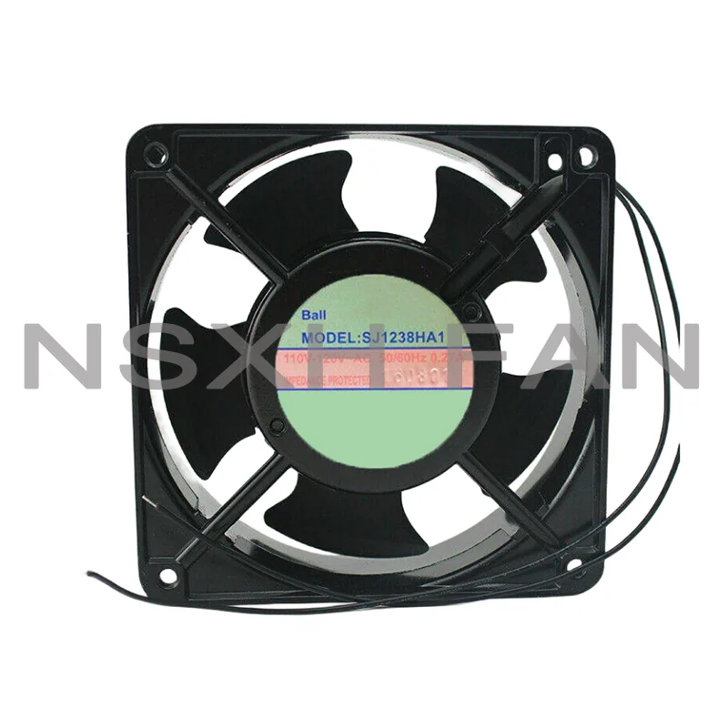 Ball Bearing Sistema Gabinete Ventilador, SJ80025HA1, 110V a 120V, 0.14A, 8025, Novo