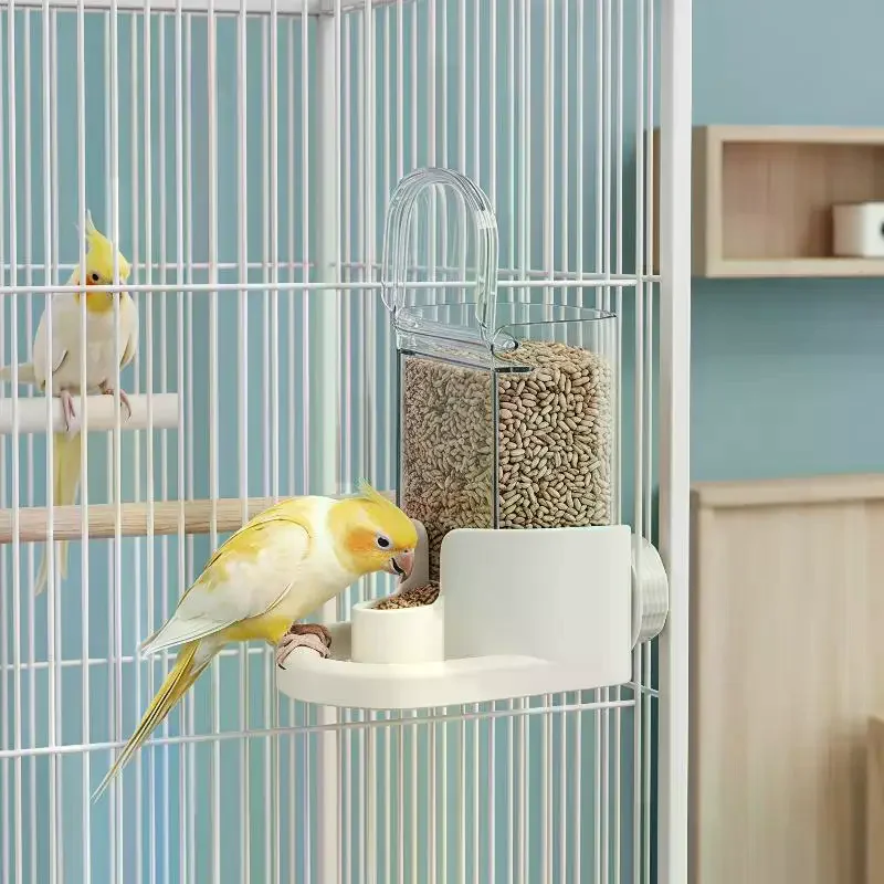 Automatic Bird Water Drinker Feeder Non Toxic Safe Design Bird Cage Accessory for Parrot Finch Small Pet Bird Daily Use