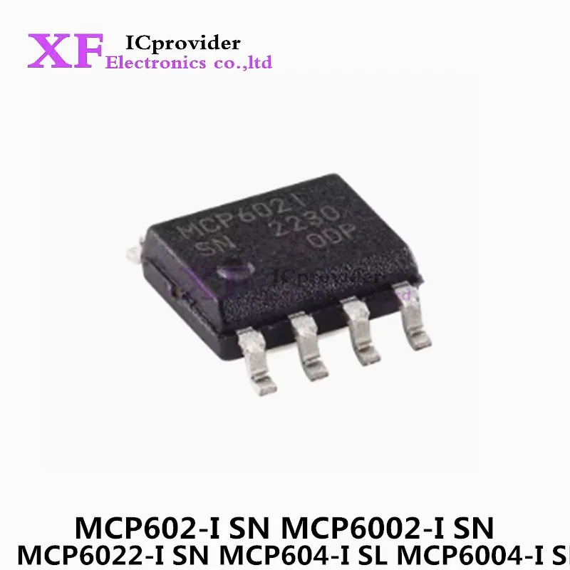 10Pcs MCP602 MCP602-I MCP6002-I MCP6002 MCP6022-I MCP6022 SN MCP604-I MCP604 MCP6004-I MCP6004 SL SOP