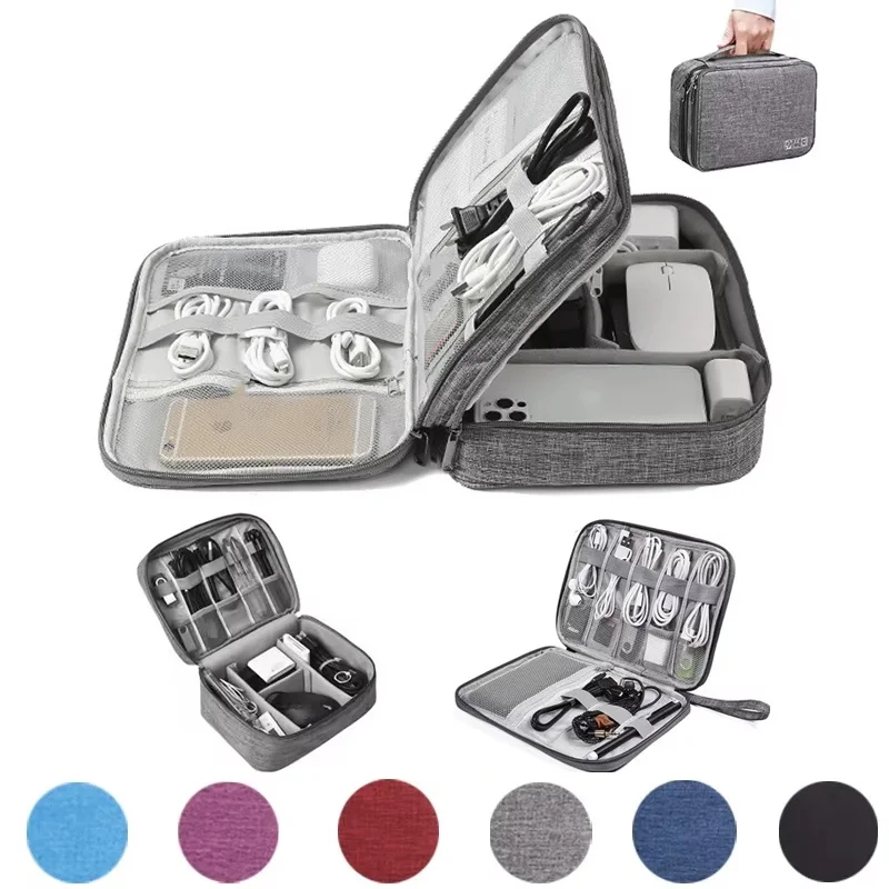 Travel Cable Storage Bag Portable WaterProof Digital Electronic Organizer USB Cable Headset Line Storage Bag USB Cable Organizer