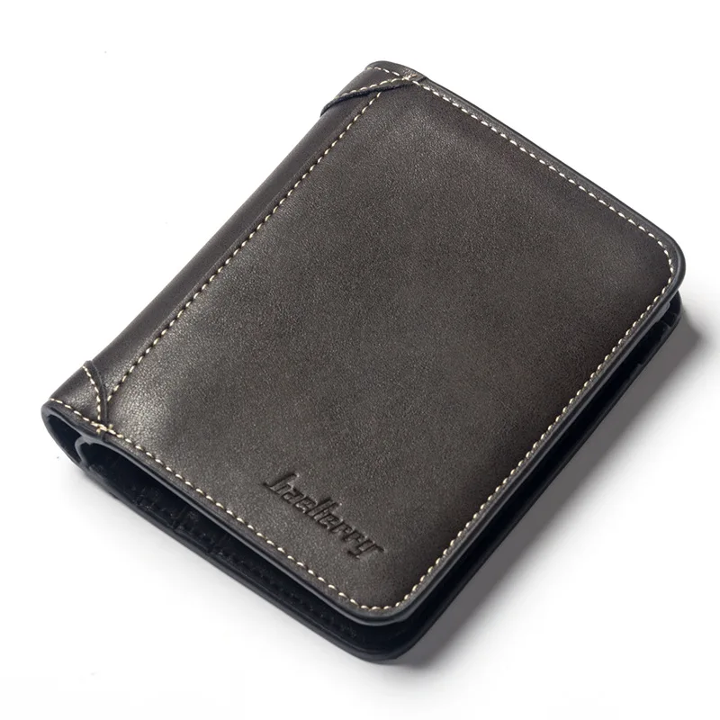 Baellerry Luxury Brand Ultra-thin Mini Soft PU Frosted Credit Card Wallet Holder Short Vertical High Quality Men's Wallet
