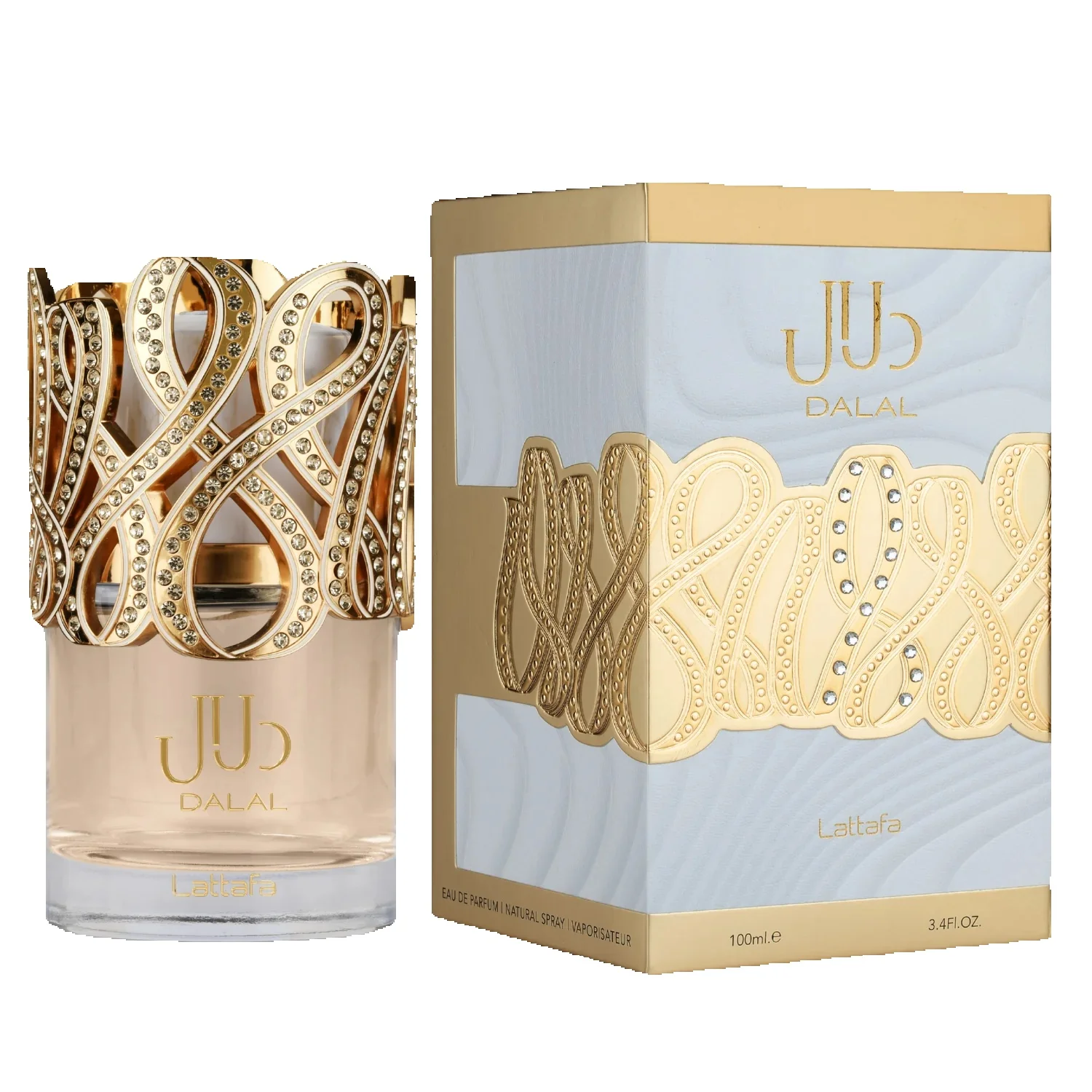 Dalal Lattafa – Eau de Parfum 100 ml – Perfume Árabe Femenino Dulce y Floral Original de Dubái