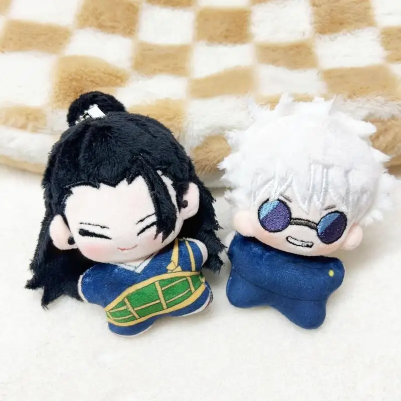 Jujutsu Kaisen Satoru Gojo Q Version Fat Round Plush Doll In-Vehicle Hanging Ornament Car Keychain Decoration Girl Birthday Gift