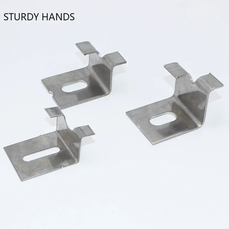 50Pcs Stainless Steel Tile Dry Hook Double Bend Pendant Marble Curtain Wall Hanging Fixed Hardware Fastener Hook Hanging Piece