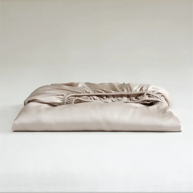 100% Mulberry Silk Fitted Bed Sheet with Elastic Bands 23 Momme Smooth Natural Silk Mattress Cover Single Double King Queen Bed - Image 8
