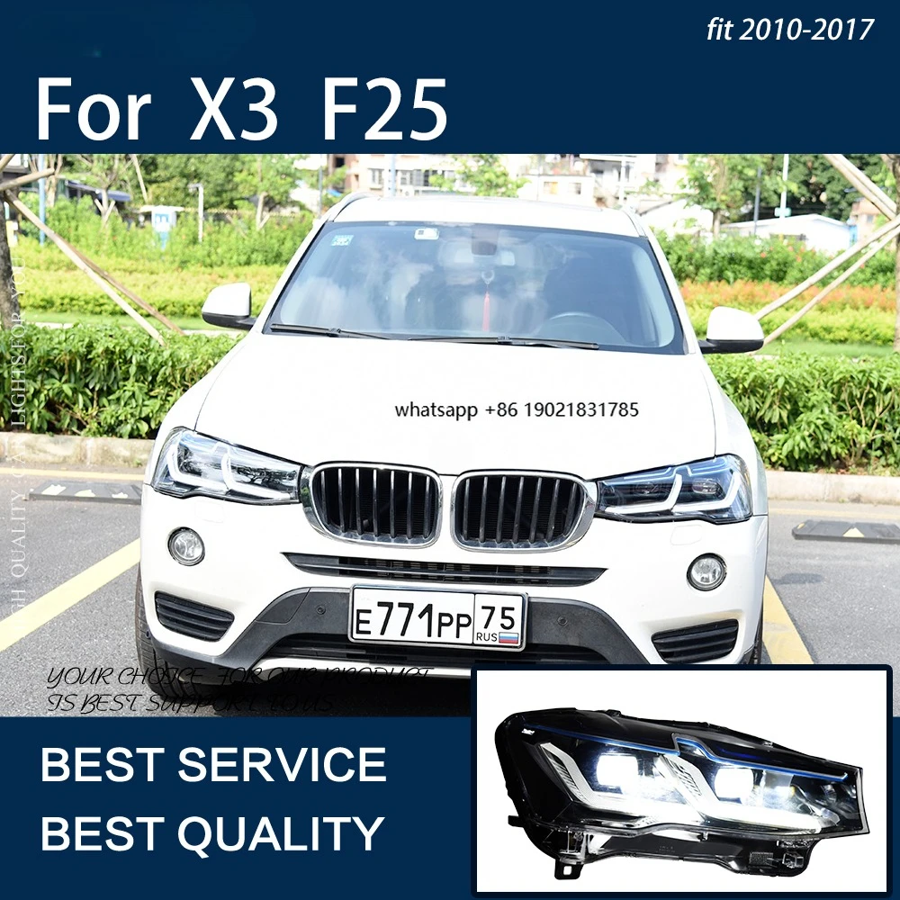 Car Lights for X3 F25 2010-2017 X4 F26 LED Auto Headlight Assembly Upgrade Newest M5 Competition Design LHD RHD Accessories