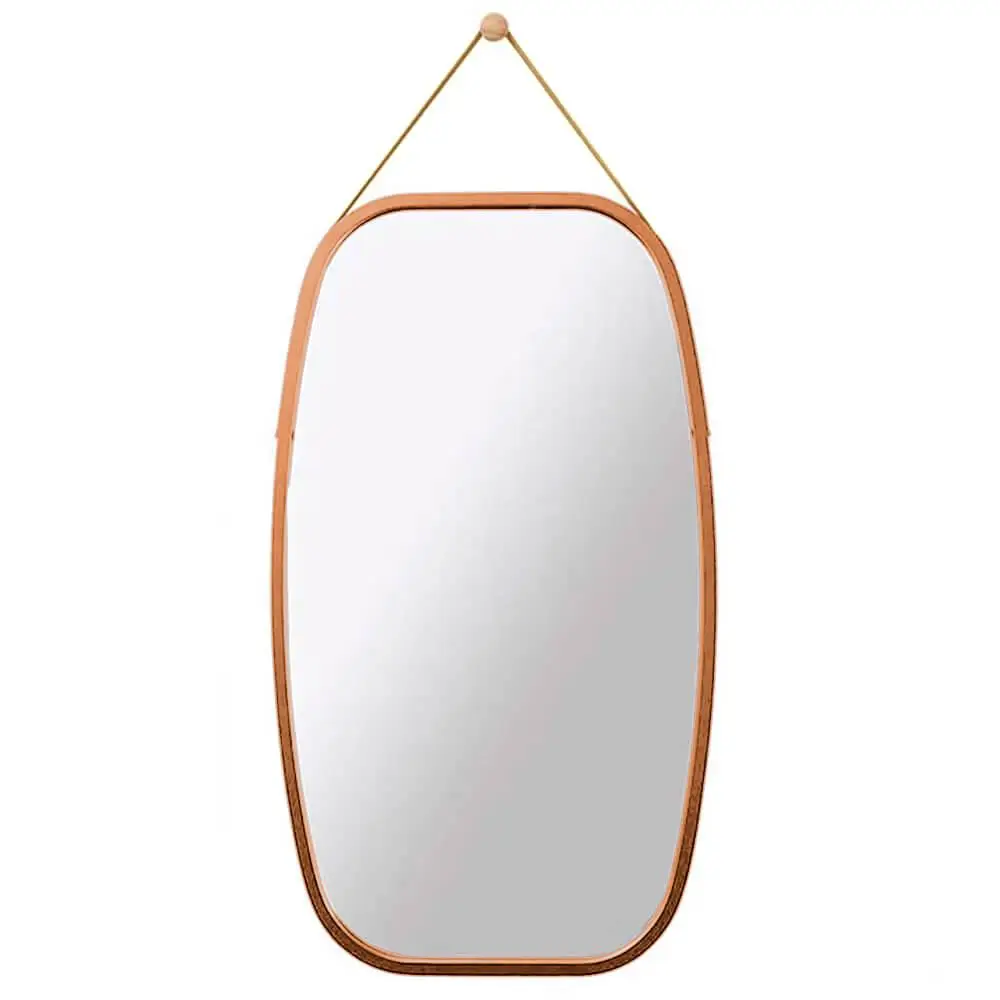 Espelho Para Banheiro Retangular Decorativo 46x65cm Com Alça Modernatta - Rio Home