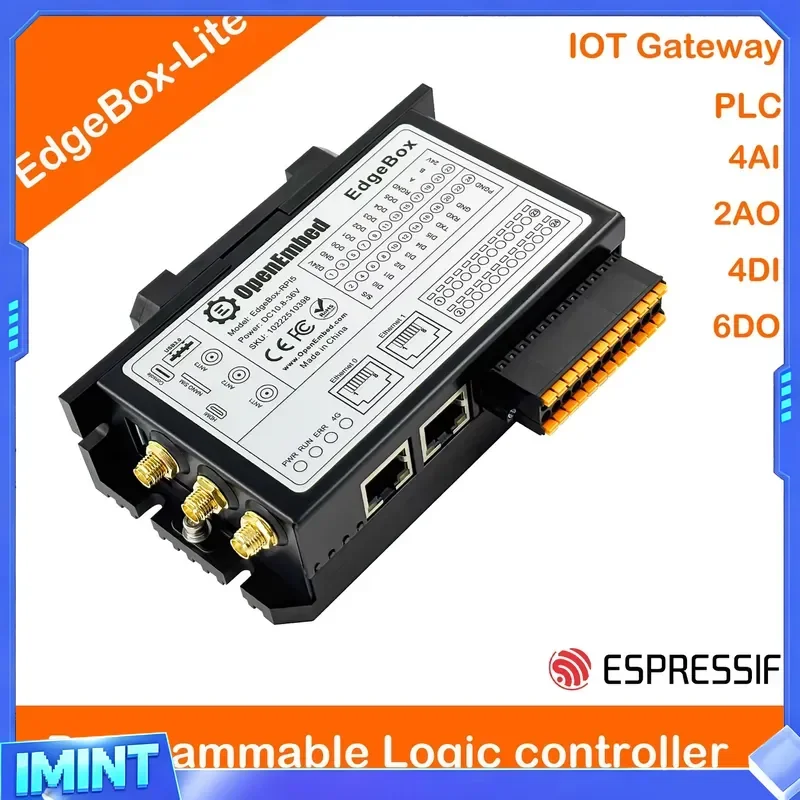 PLC Programming Logic Controller ESP32 Based Industrial Controls Embedded Automation Linux 4G WIFI LORA RS485 PAC Control