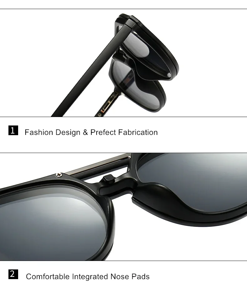 Magnet Clip Sonnenbrille Doppel Strahl Myopie Brille Dioptrien-0,5 Zu-10 Männer Frauen Mode Kurzsichtig Rezept Brille F224 – Detail 20