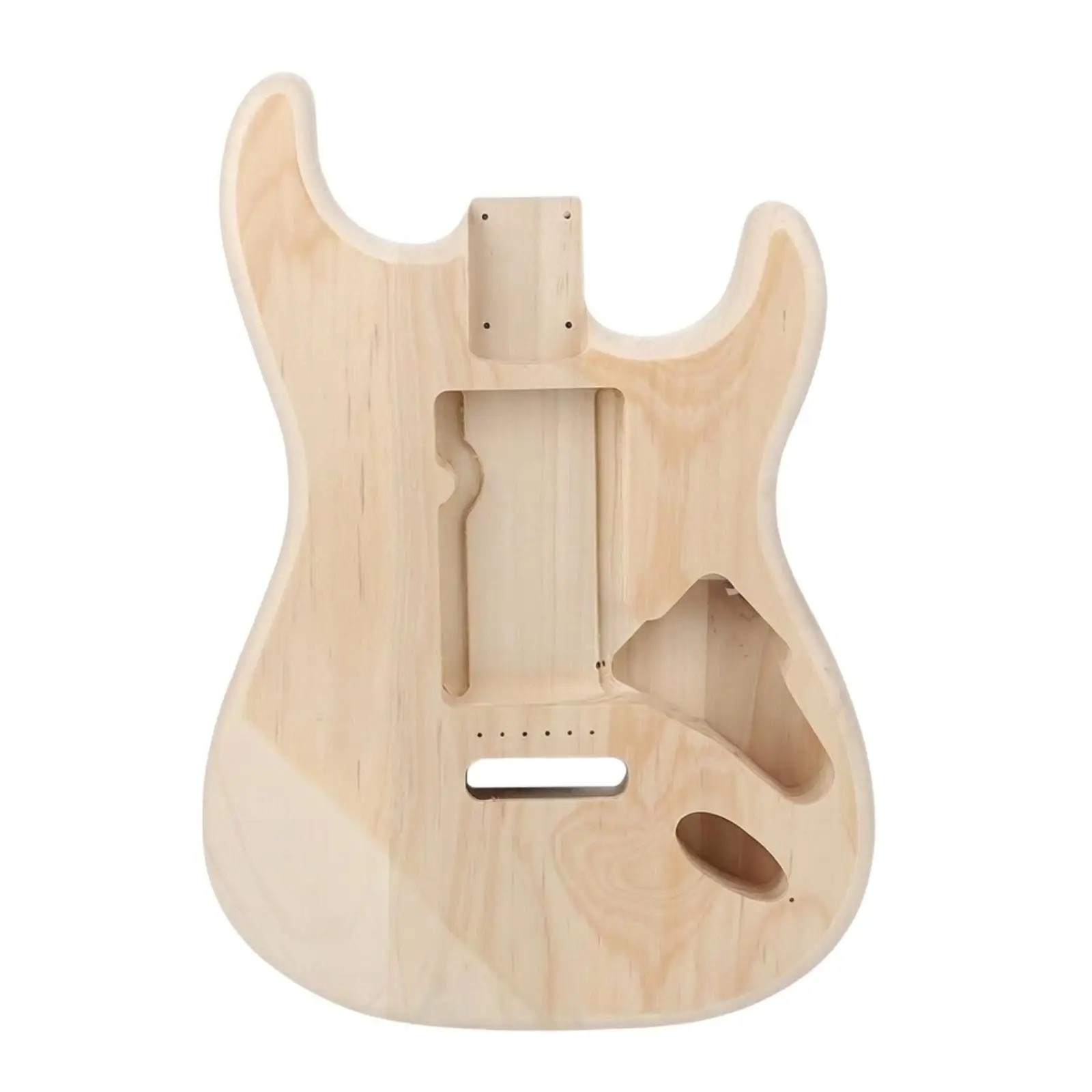 Unfinished Poplar ST Guitar Body DIY Electric Guitar Kit with Pre-cut Cavities for Custom Builds Luthier Craft