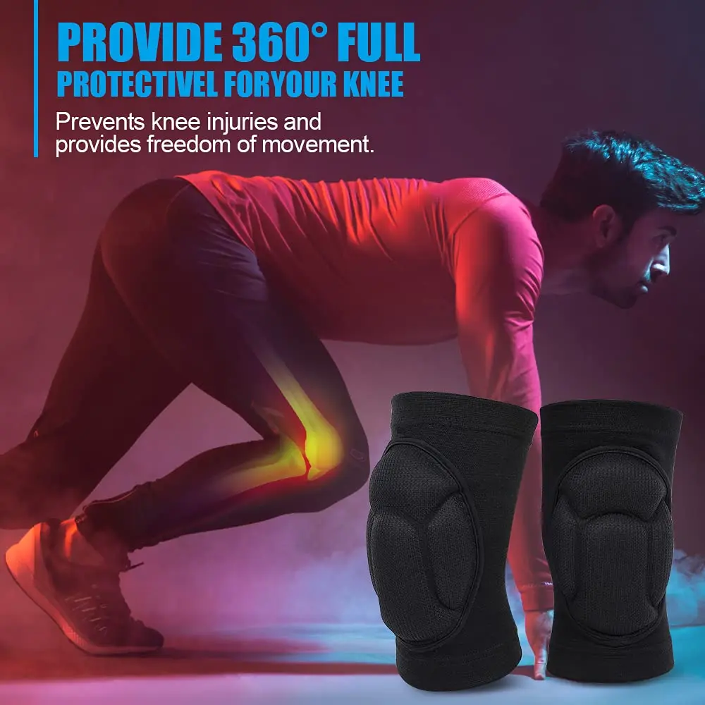 Knee Pads for Men & Women, Kick Boxing and Muay Thai Training, Foam Padded Support Guard for Grappling, MMA,Martial Arts