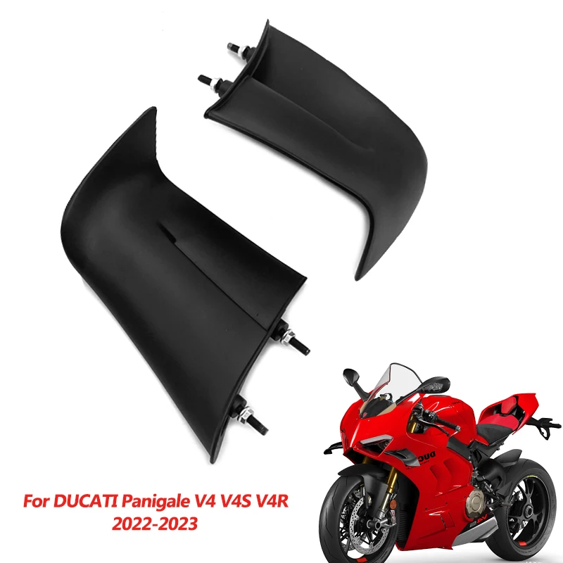 New Motorcycle Winglets Side Panels Fixed Wing Aerodynamics Fairing For Ducati Panigale V4 V4S V4R 2022 2023