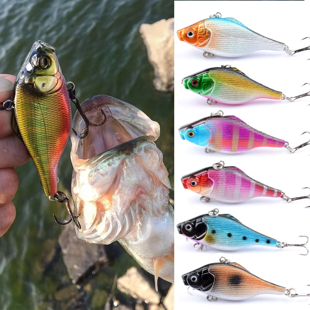 VIB Fishing Lure 6.5cm/12g VIBRATION-X Ultra Rattle Lipless Crankbait Artificial Hard Bait for Trout Bass Winter Ice Fishing