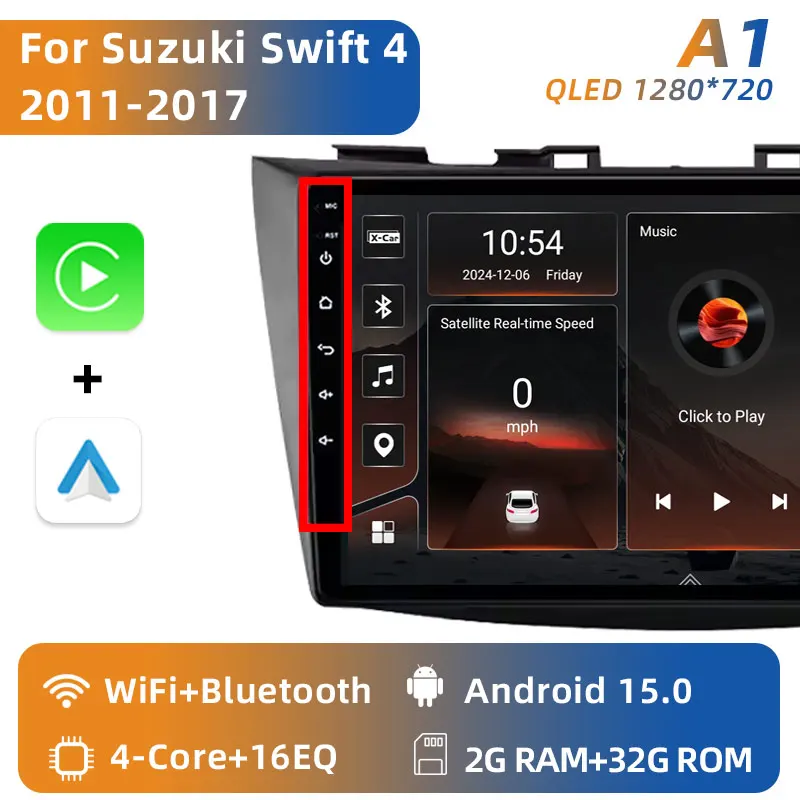 Voor Suzuki Swift 4 2011 - 2017 Autoradio Intelligente Android 16 Auto Multimedia Video Player Stereo CarPlay GPS navigatie 2 Din