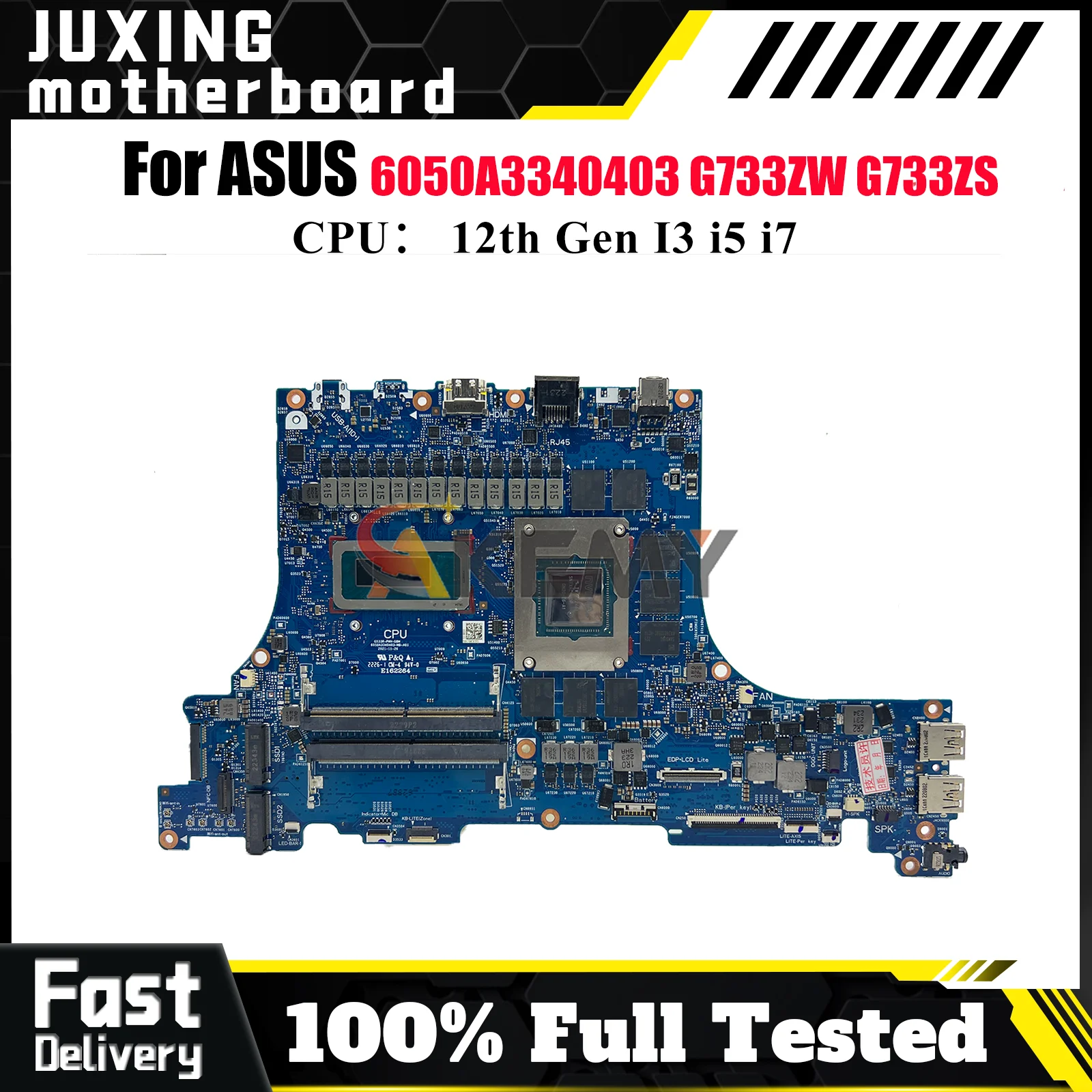 

6050A3340403 Laptop Motherboard For ASUS ROG Strix SCAR 17 G733Z G733ZS G733ZW G733ZM Mainboard With 12th Gen I3 i5 i7 tests OK