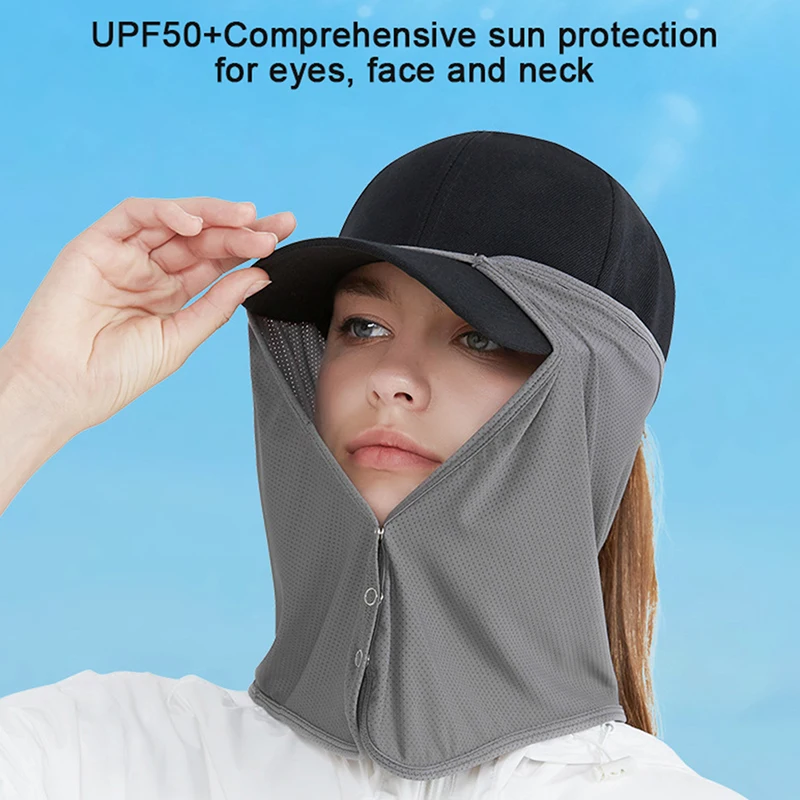 Quick-Drying Fishing Cap Face Neck Sunshade  Cap UV Protection Visor Headwear for Outdoor Sports Golf Hiking view 5