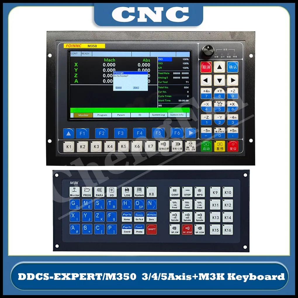 

Cnc Ddcs-expert/M350 Plc 3/4/5 Axis Offline Motion Controller 1mhz G Code Better Than Ddcsv3.1 System With Atc Extended Keyboard