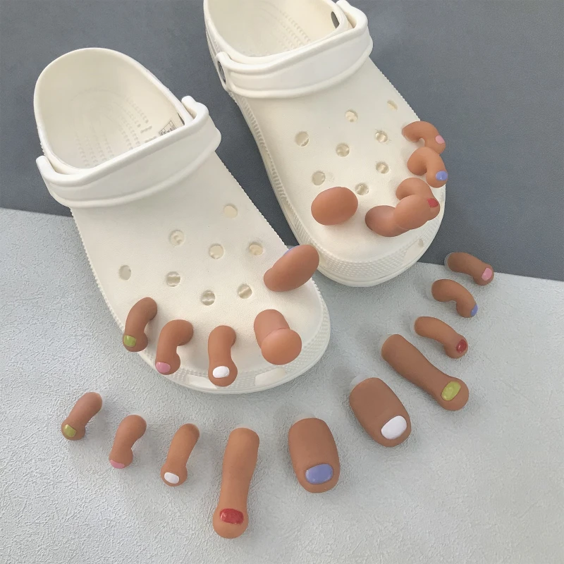 New Hole Shoes Shoe Flower Three-dimensional Toe Funny Creative DIY Removable Cros Premium Rubber Accessories Shoe Buckle