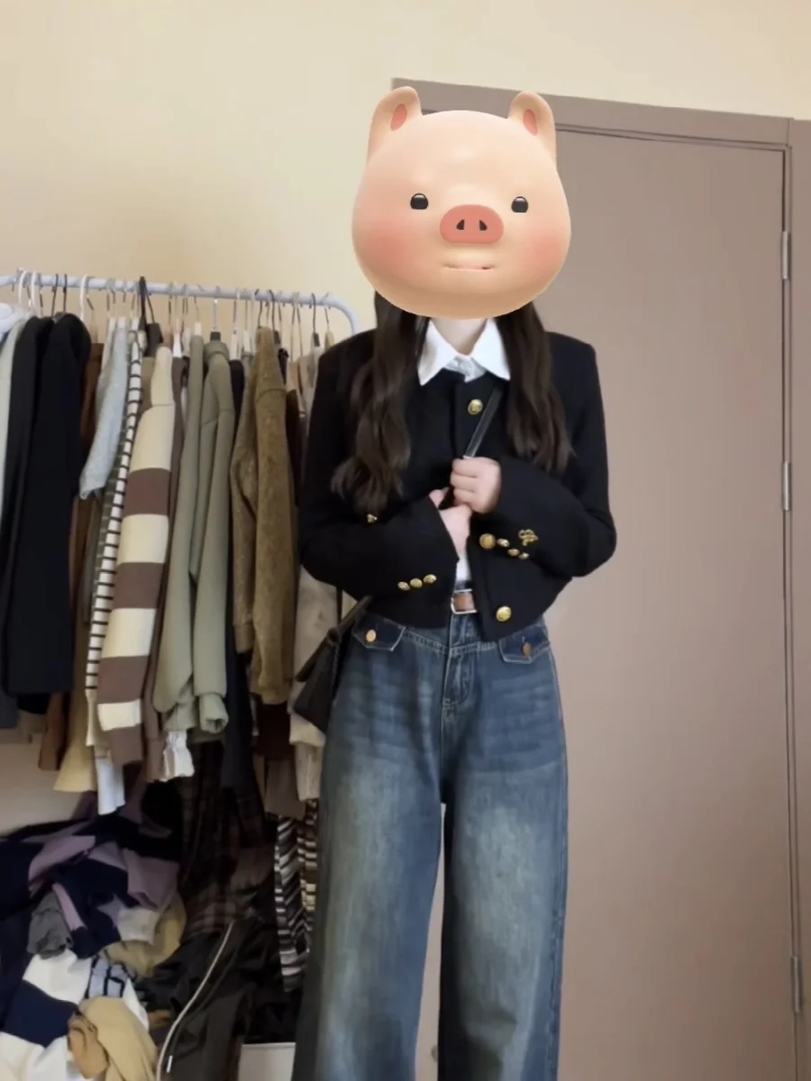 

Твидовый жакет для женщин, весенний, профессиональный, функциональный, высокопроизводительный, для работы, учебы, в стиле преппи, для кампуса, разноцветный