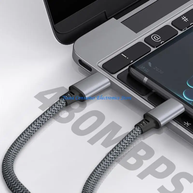 G7NE Universal USB C To Type C PD60W Nylon Braided Data Cable for Phone Tablet Laptop