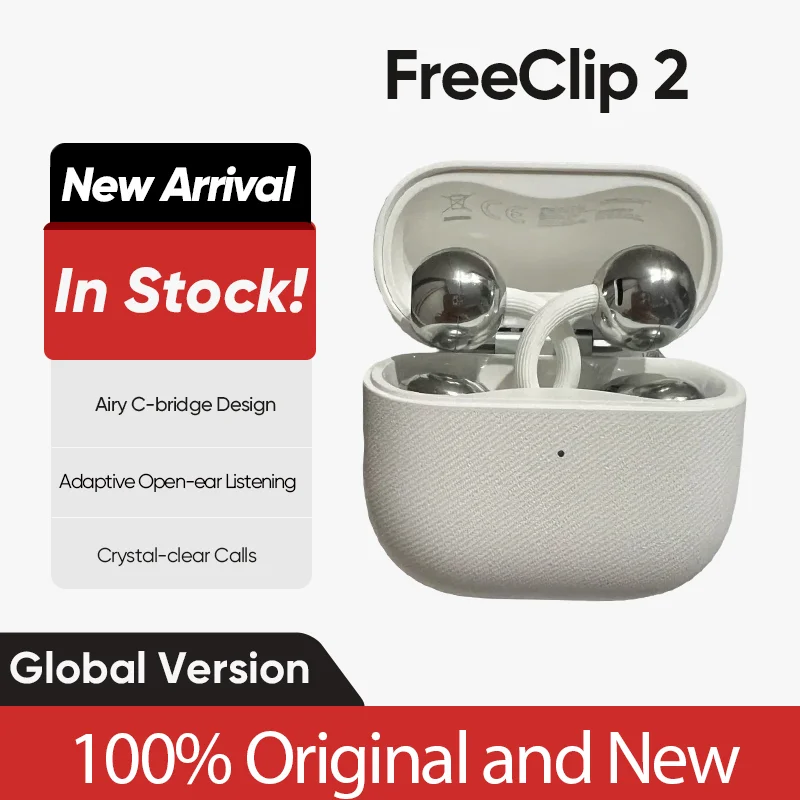 HUAWEI Freeclip 2 Bluetooth Wireless Headphones Airy C-bridge Design Earbuds Adaptive Open-ear Listening Android & iOS