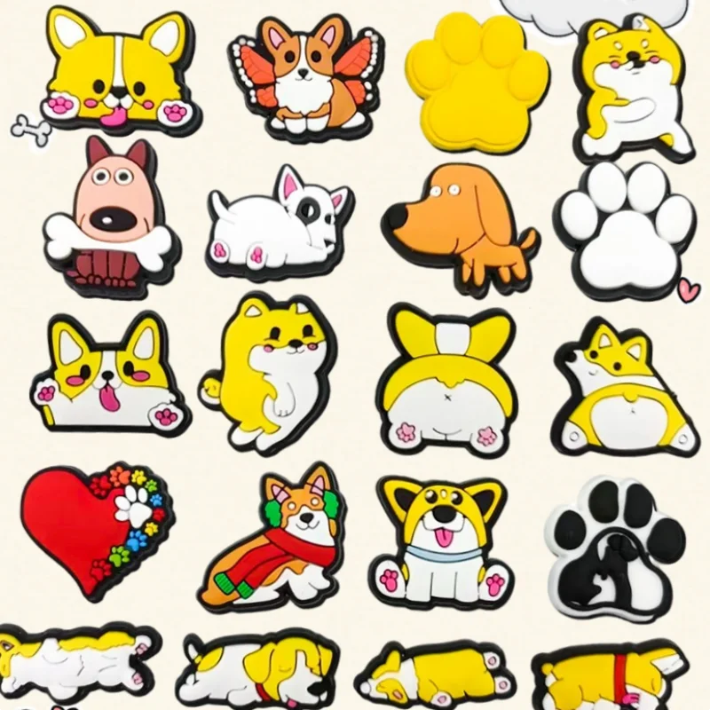 

20Pcs Dog Pet Badge Shoe Accessories - Clogs Buckle Children's Pins Men's Women's Jeans Decorations Christmas Gifts
